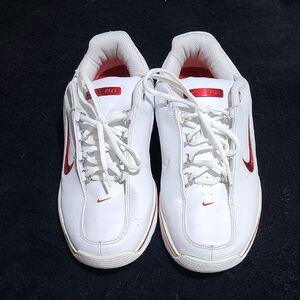 Nike Men's White and Red Sneakers